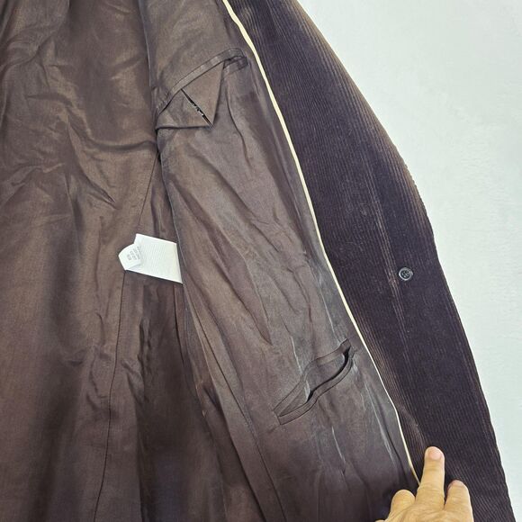 Banana Republic Wide Wale Costa Coffee Brown Corduroy Oversized Blazer Size 14 - Picture 10 of 16